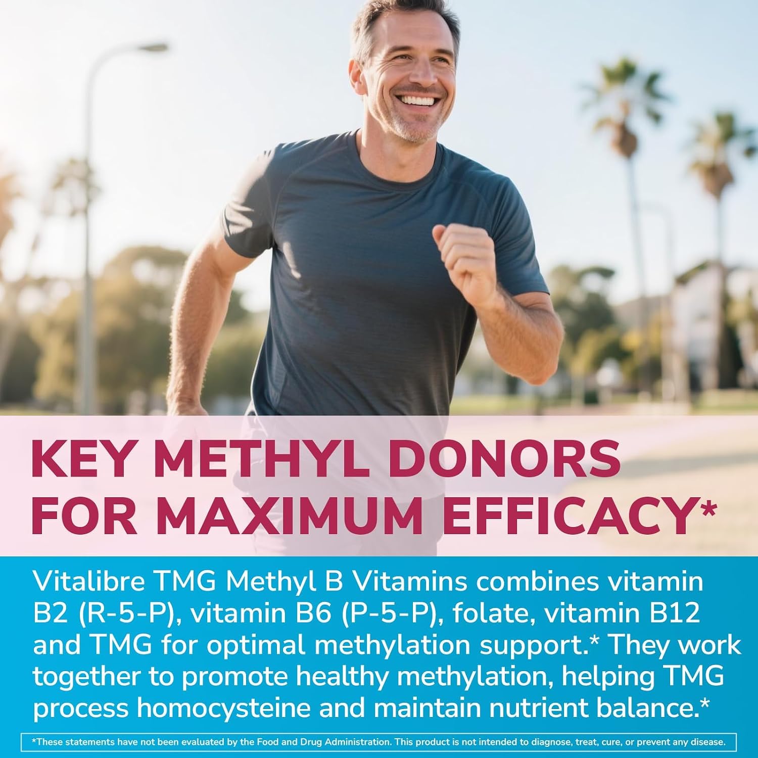 Vitalibre TMG Methyl B Complex – 5-MTHF Folate, B12 Methylcobalamin, TMG Trimethylglycine, 120 Vegan Capsules - görsel 4