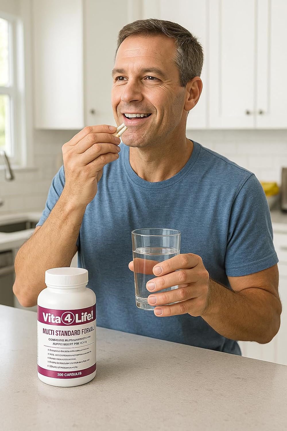 Vita4Life!® Multi-Standard Formula • Complete Vitamin & Mineral Complex • 360 Capsules • Fast-Dissolve Veggie Caps • No Fillers, GMO, Gluten, Dairy • 50+ Nutrients (A-Zinc) - görsel 3