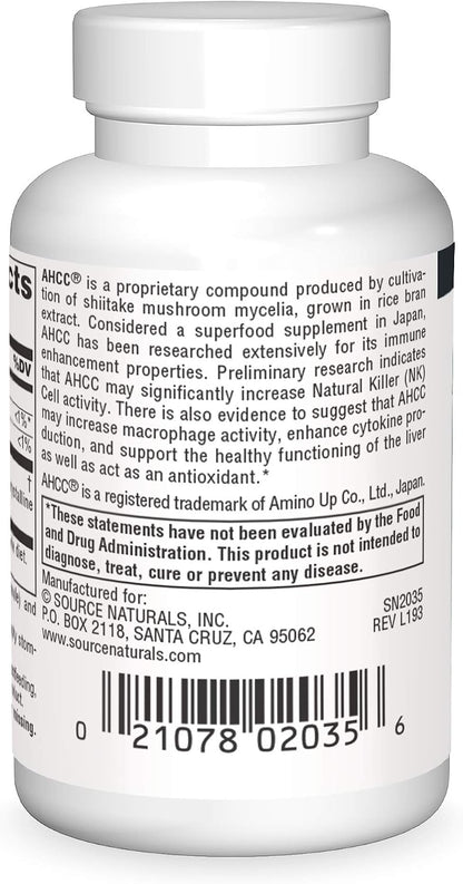 Source Naturals AHCC 500 mg – 30 Vegetarian Capsules