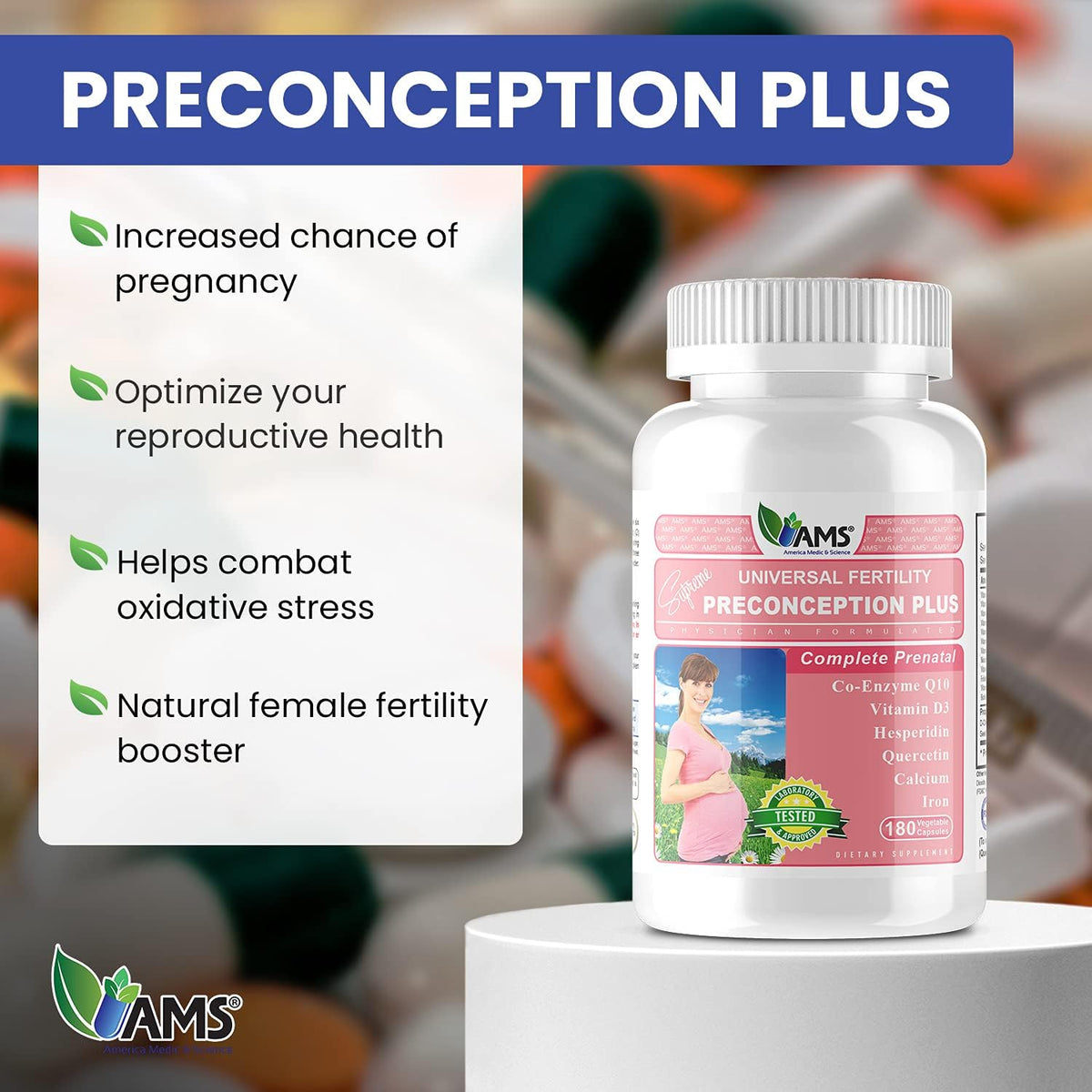 Preconception Plus (180 Capsules) – Fertility and Antenatal Supplement for Women Trying to Conceive - görsel 2