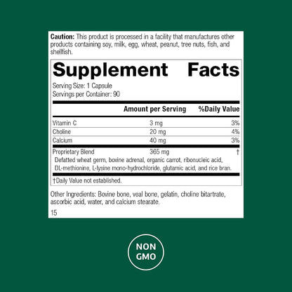 Standard Process Protefood – Whole Food-Based Protein Metabolism Food Supplement with Calcium & Vitamin C (90 Capsules)