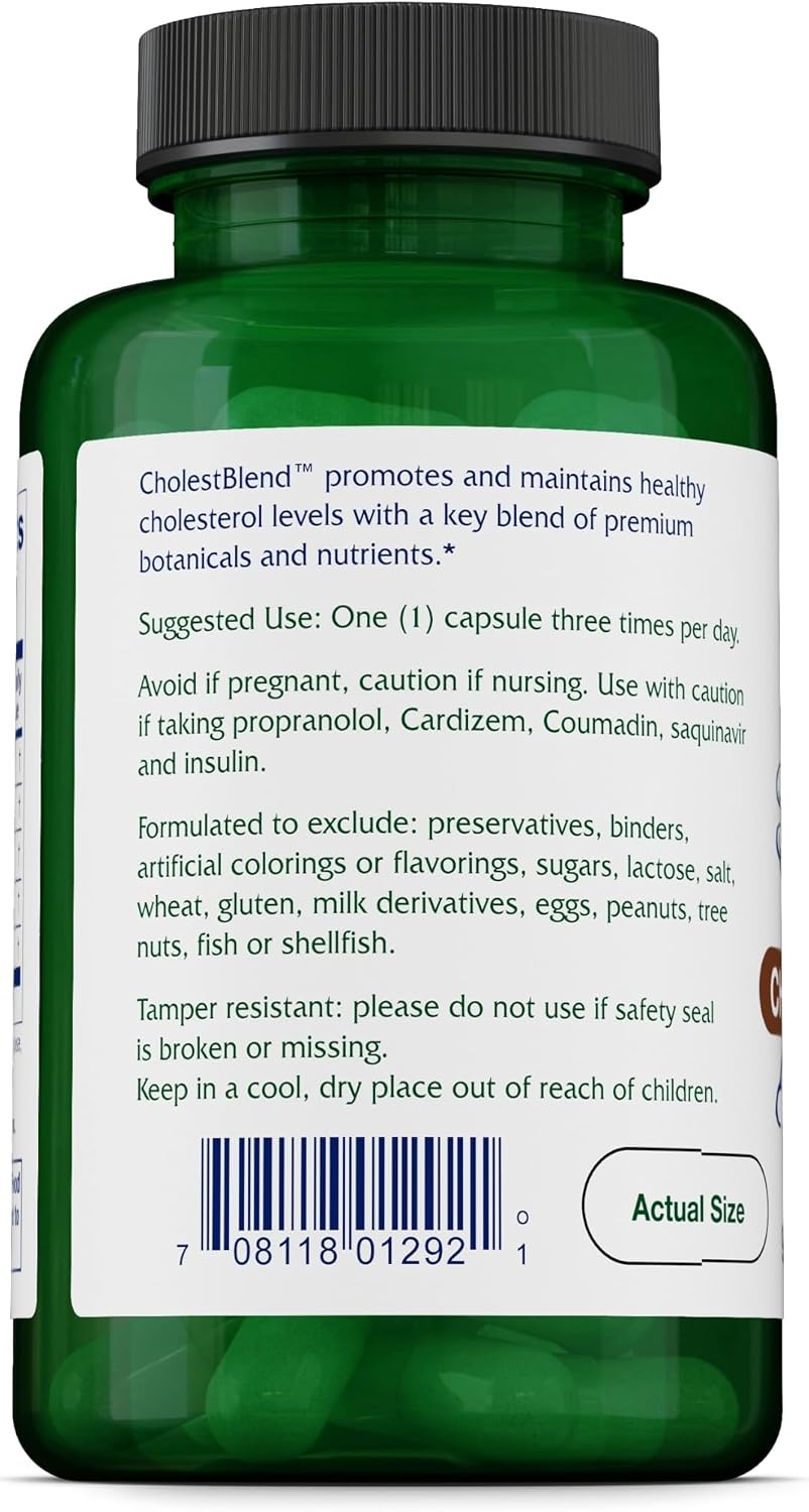 Vitanica Cholestblend, Cholesterol Support, Vegan, 90 Capsules - görsel 3