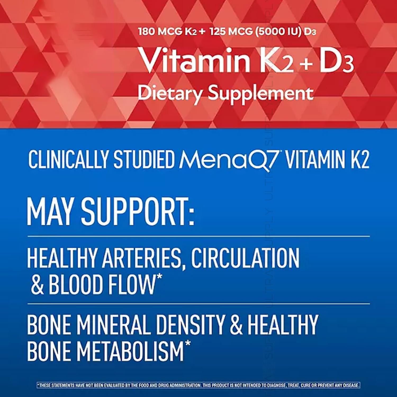 Members Mark Vitamin K2 + D3 (150 Soft gel capsules) - 180 mcg K2 (MenaQ7 MK-7) & 125 mcg (5000 IU) D3 - Bone, Heart & Immune Support - görsel 5