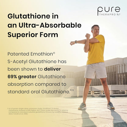 Pure Therapro Rx S-Acetyl Glutathione Gold, Extra Strength – 100mg, 120 Capsules