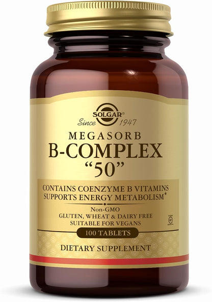 Solgar Megasorb B Complex 50 - 100 Tablets