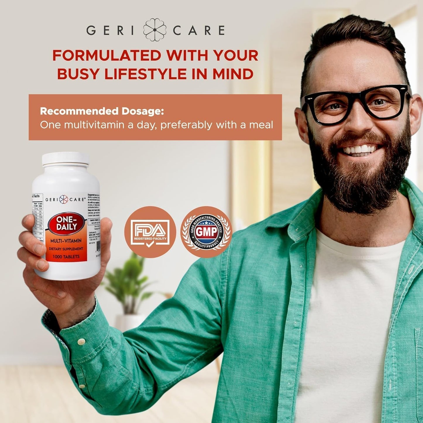 GeriCare Multivitamin Tablets (Bottle of 1000) - görsel 8
