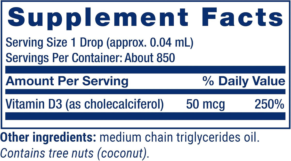 Life Extension Liquid Vitamin D3, 50 mcg (2000 IU), Unflavoured, 29.57 ml - görsel 4