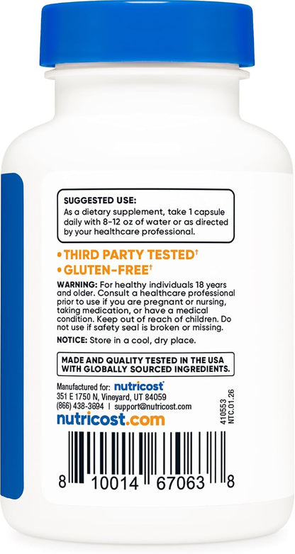 Nutricost Beta Glucan 500mg, 1,3/1,6 D-Glucan – 60 Vegetarian Capsules