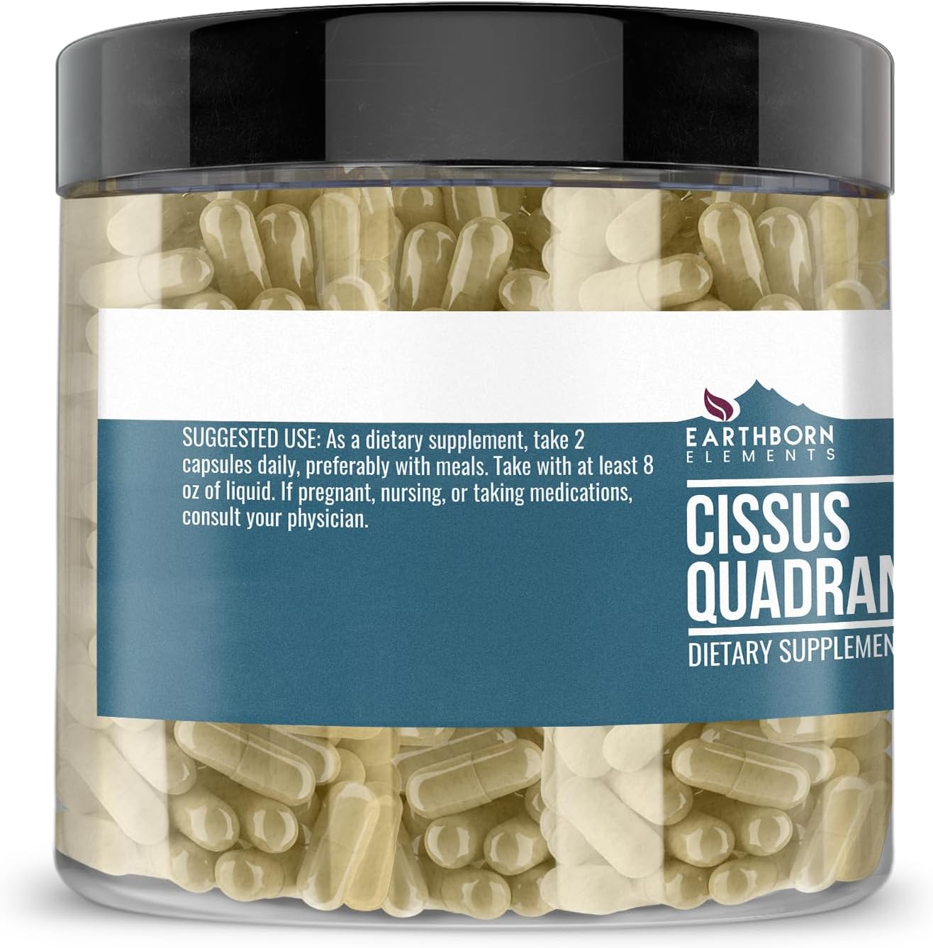 Earthborn Elements Cissus Quadrangularis 200 Capsules, Pure & Undiluted, No Additives - görsel 3