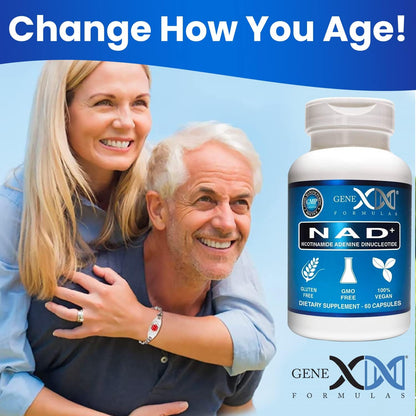 Genex Formulae NAD+ 250mg – Actual NAD+ Supplement, 60 Capsules