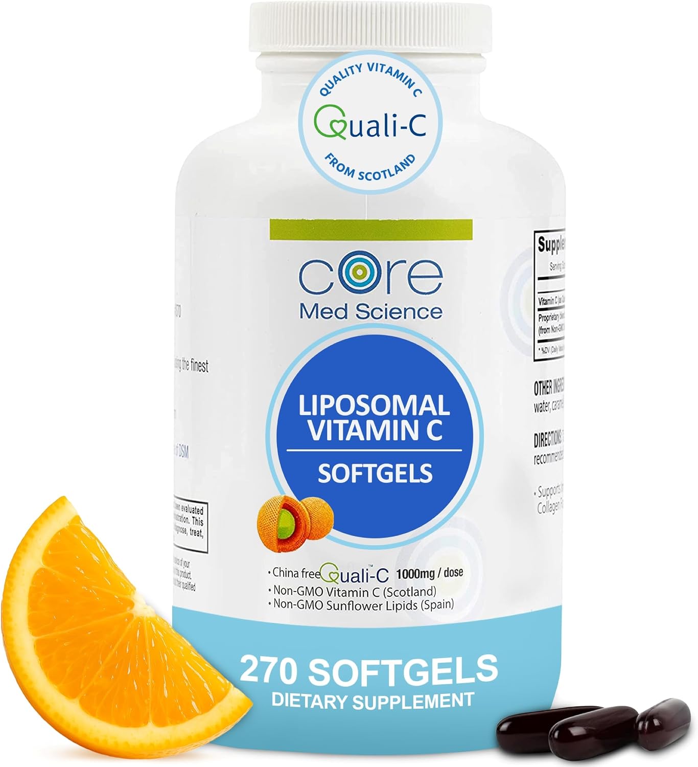 Core Med Science Liposomal Vitamin C 1000mg, 90 Softgels - görsel 8