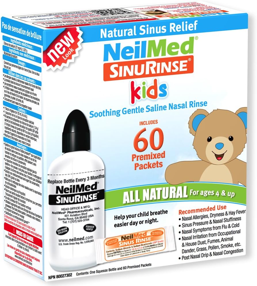 NeilMed Sinus Rinse Children's All Natural Kit - 60 Premixed Sachets - görsel 1