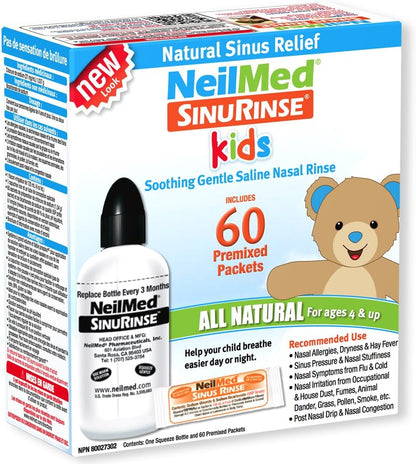 NeilMed Sinus Rinse Children's All Natural Kit - 60 Premixed Sachets