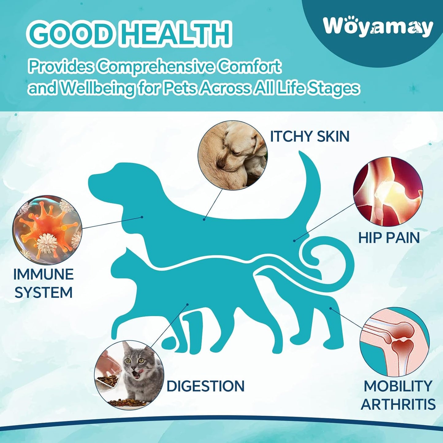 Woyamay Camling Oil for Dogs and Cats – Rich in Omega 3, 6, 9 and Organic Extract (4 Pack) - görsel 6
