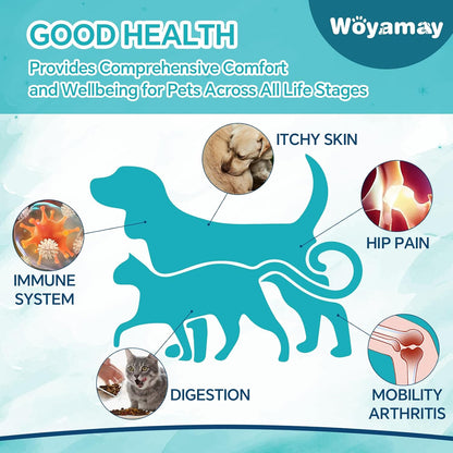 Woyamay Camling Oil for Dogs and Cats – Rich in Omega 3, 6, 9 and Organic Extract (4 Pack)