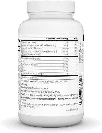 Source Naturals Mega-One Multivitamin with Minerals, No Iron - 90 Tablets
