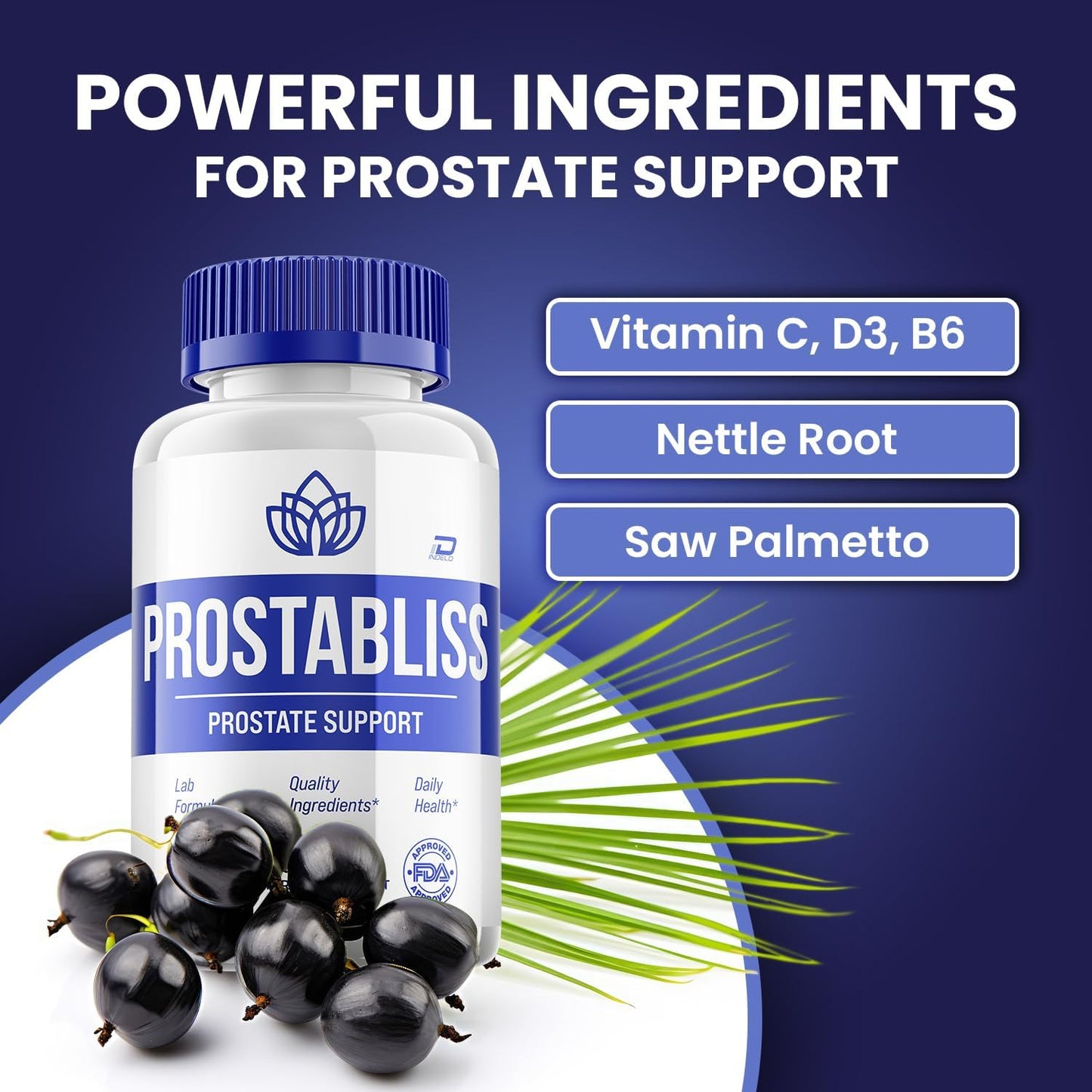 Prostabliss Food Supplement for Men – All-Natural Men's Health Formula, 60 Capsules - görsel 4