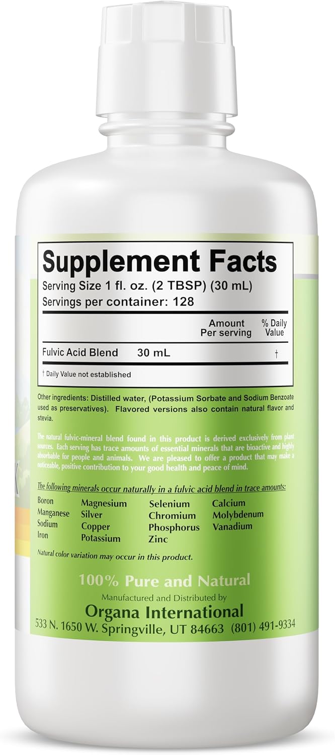 NutriNoche Organa Trace Minerals Liquid Colloidal Minerals Supplement, Plant Derived, 946 ml - görsel 6