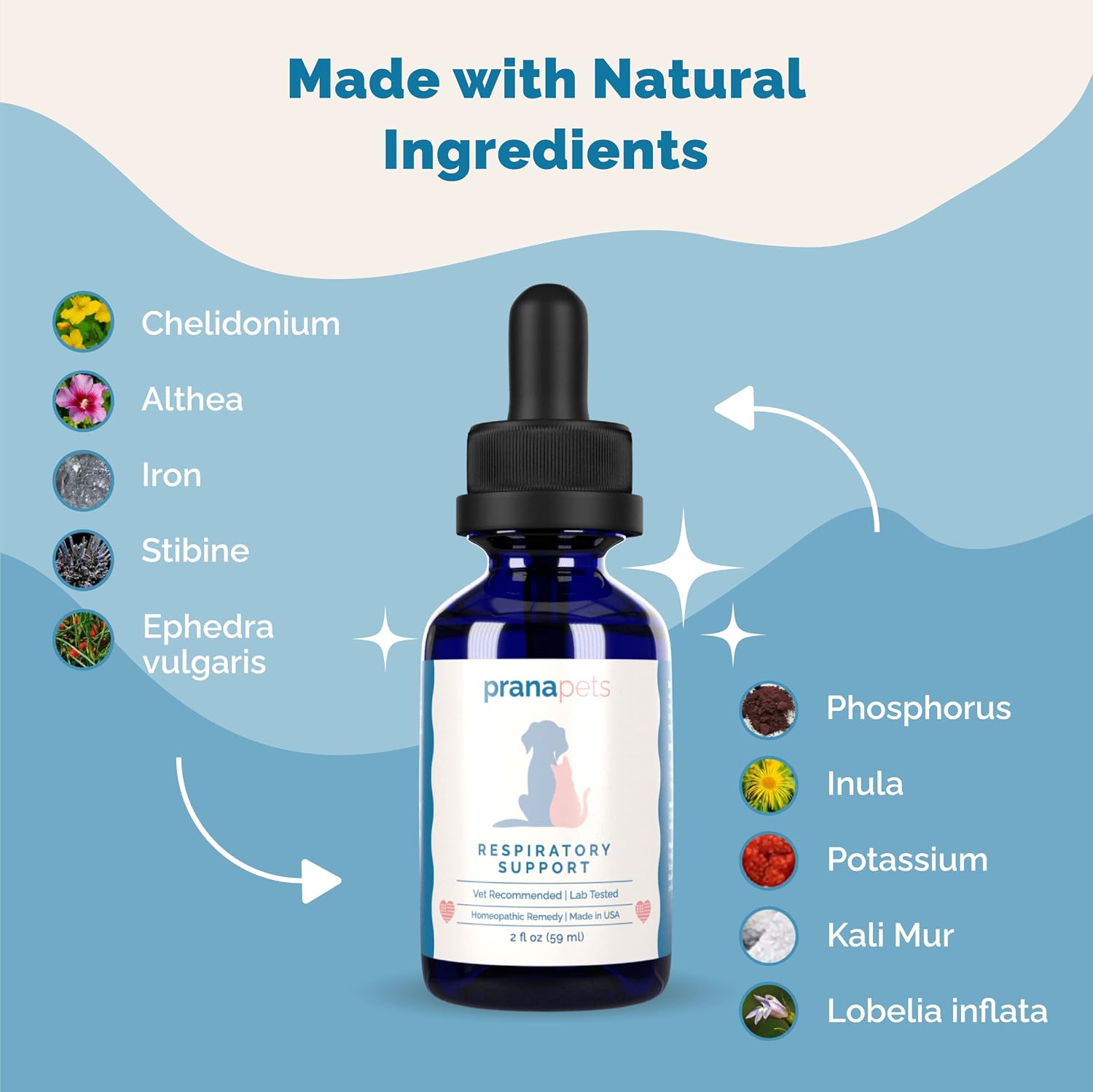 PranaPets Respiratory Support for Dogs & Cats - Herbal Supplement - görsel 9