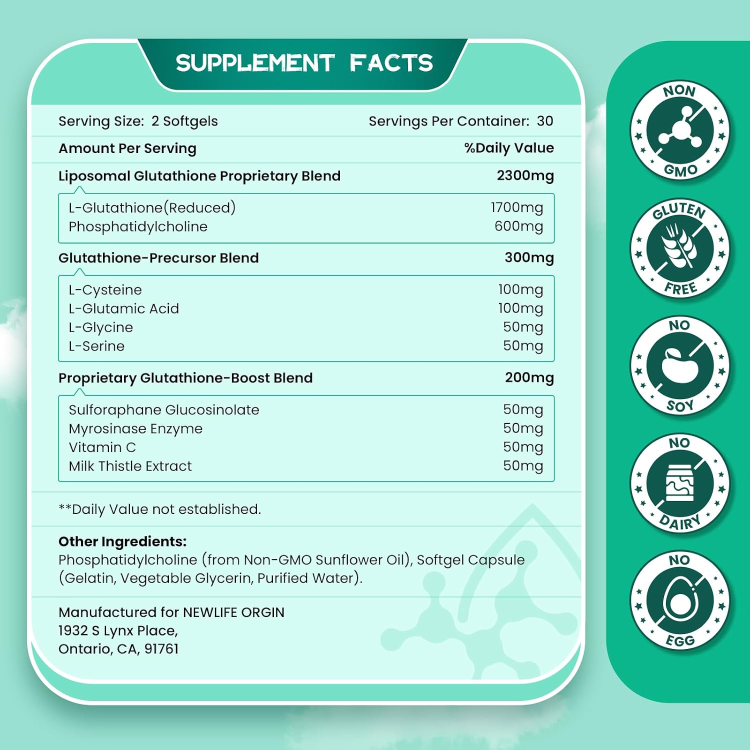 inGreens 2800 mg Liposomal Glutathione Food Supplement - görsel 2