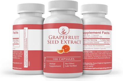Pure Original Ingredients Grapefruit Seed Extract (100 Capsules) – Always Pure, No Additives or Fillers, Lab Verified