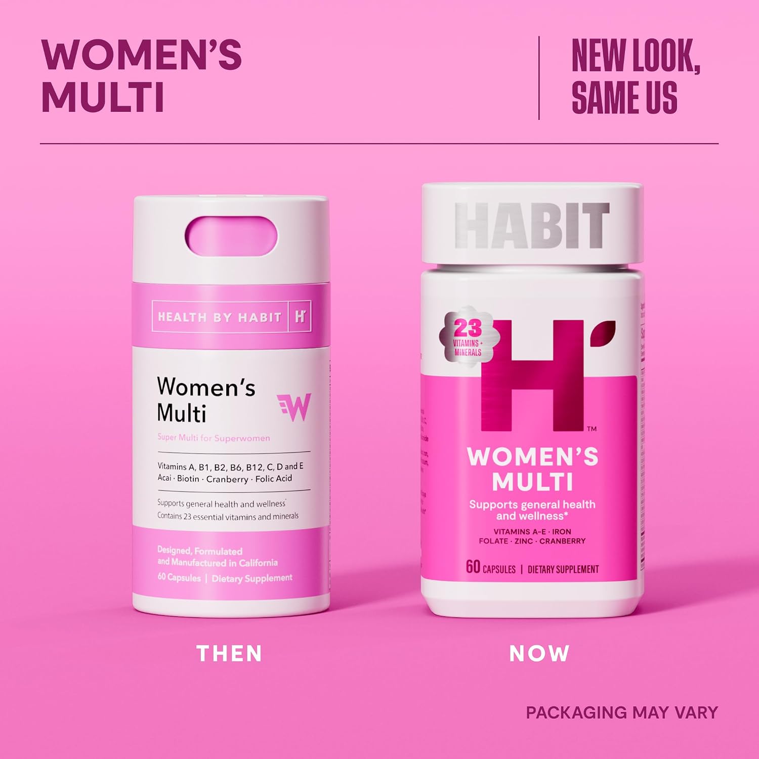 Habit Women's Multi Supplement 2 Pack - 120 Capsules, 23 Essential Vitamins & Minerals, Non-GMO - görsel 2