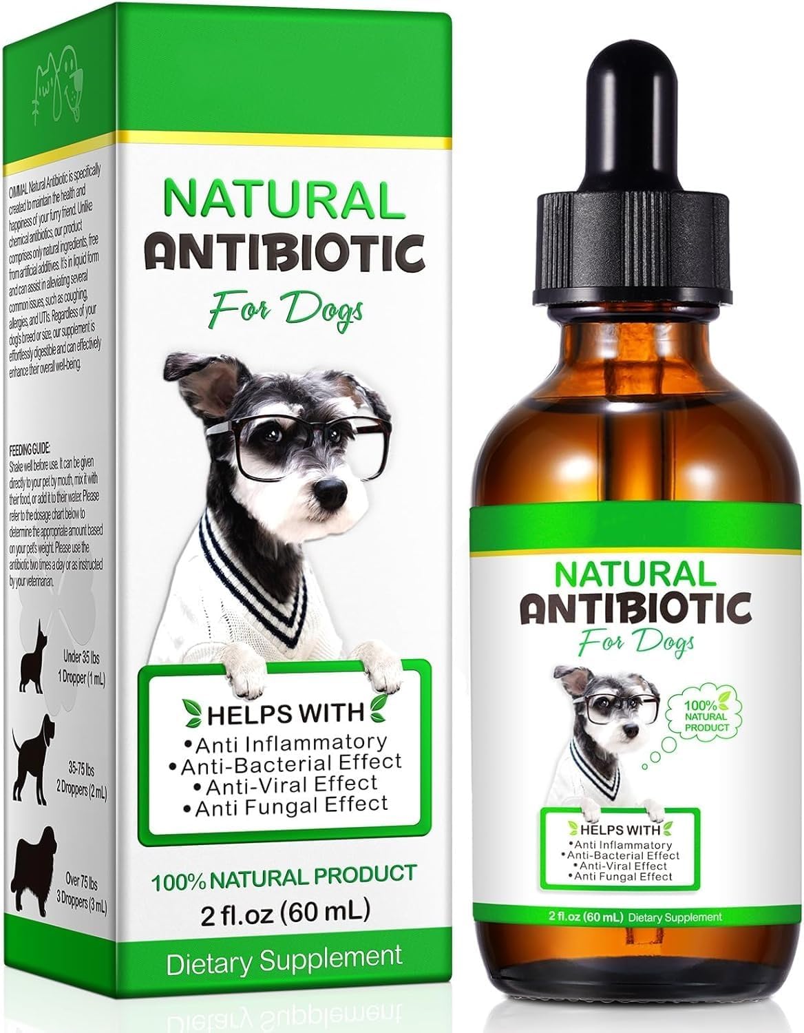 Dog Antibiotics - Natural Antibiotics for Dogs - Dog Multivitamin Herbal Supplements (60ml) - görsel 1