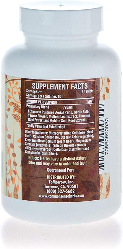 Common Sense Herbal Products Lymphatic Health (270 Capsules) - Immune System Support