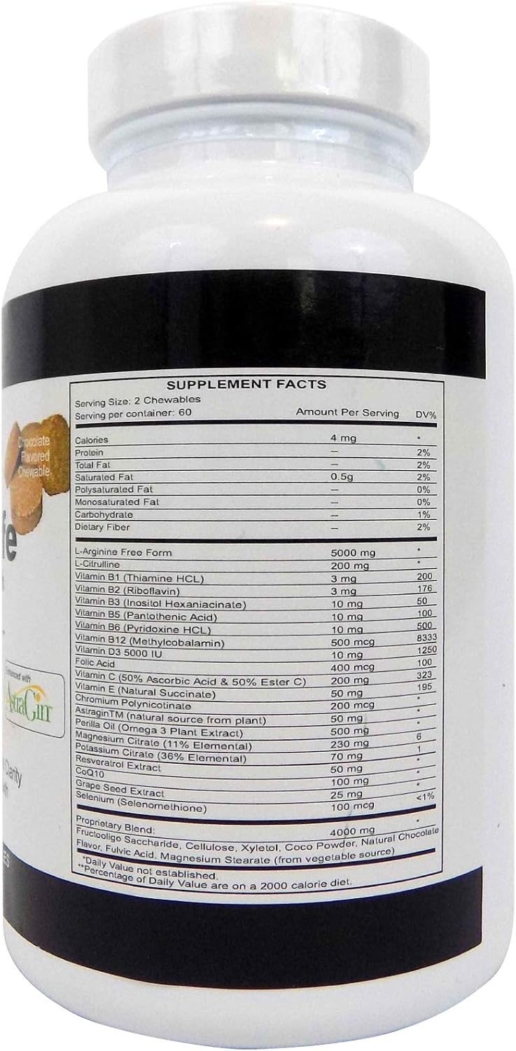 CardioForLife Chewable Multivitamin Tablets - Chocolate Flavour, 60 Tablets - görsel 2
