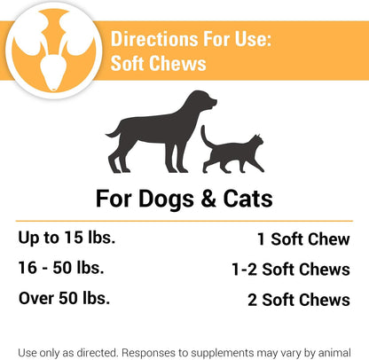 Vet Classics Cranberry Comfort Urinary Tract Supplement for Dogs and Cats, 120 Soft Chews