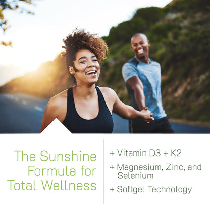 Irwin Naturals Mega D3 & K2 + Turmeric Extract | High Potency Complex | Bone & Immune Support | 60 Liquid Soft-Gels
