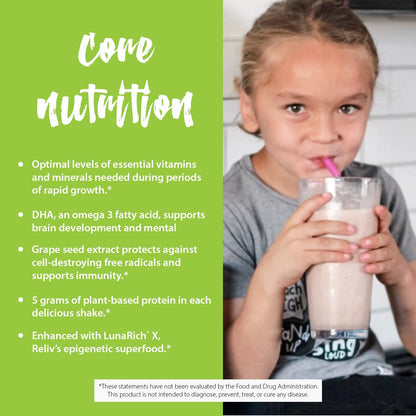 RELIV Now for Kids 1 Vanilla - Lower-Sugar Nutritional Shake with Vitamins, Minerals & Plant-Based Protein, 30 Servings