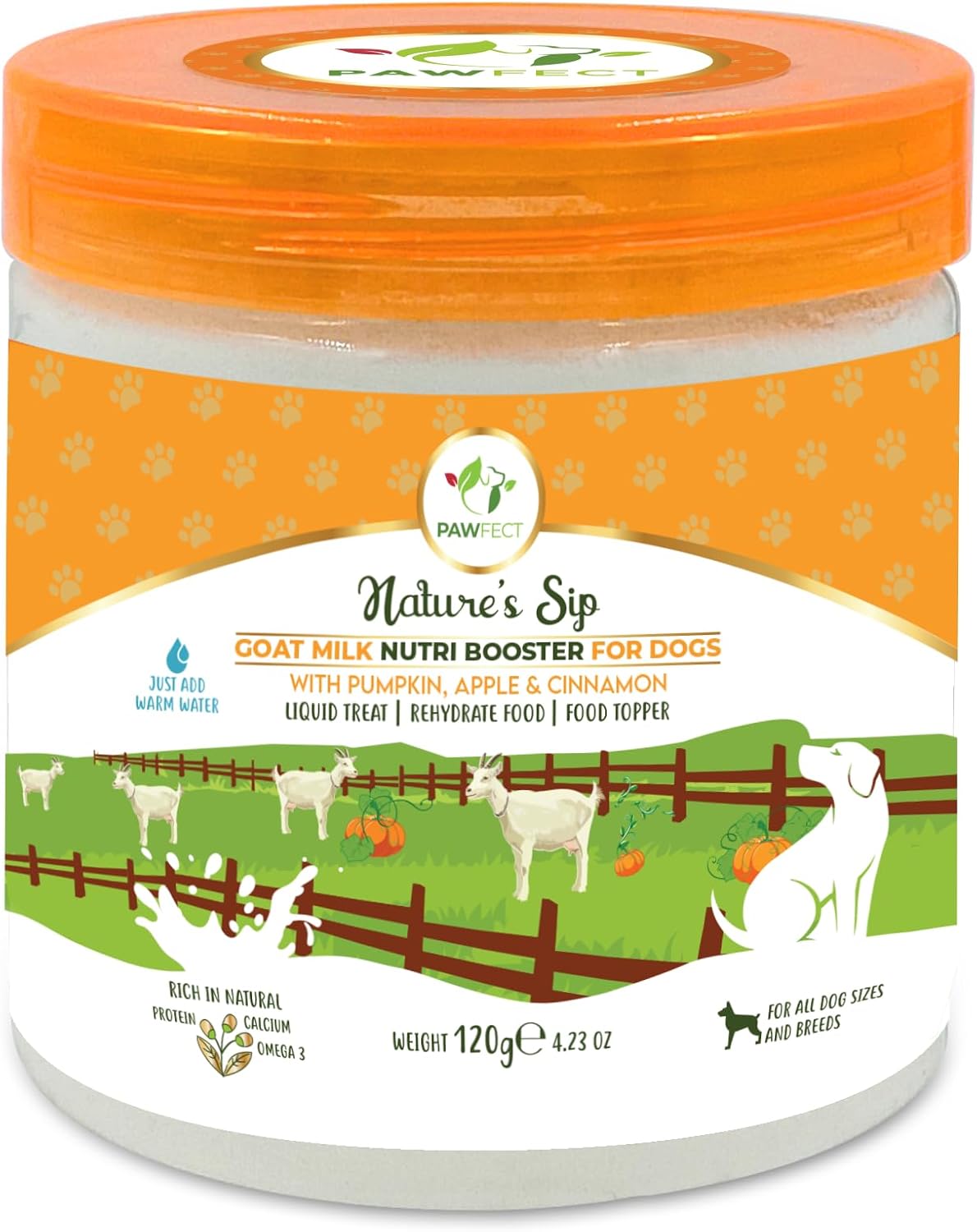 Pawfect Nature's Sip 100% Natural Camel Milk Powder for Dogs & Puppies - Easily Digestible - Source of Vitamins, Minerals, Probiotics - Healthy Topper - Hydration Support - 30 Scoops (150g / 5.29 oz) - görsel 1