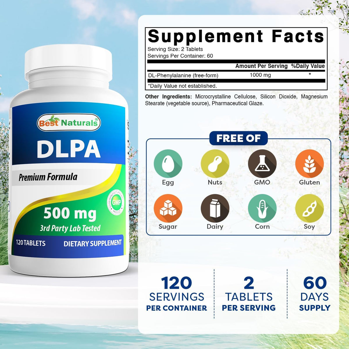 Best Naturals DLPA 500 mg 120 Tablets - görsel 2