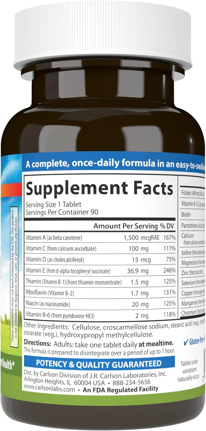 Carlson Labs Mini-Multi Vitamins & Minerals, 90 Tablets - görsel 2