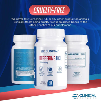 Clinical Effects Berberine HCL 1200 mg – 3 Pack – Vegan Supplement