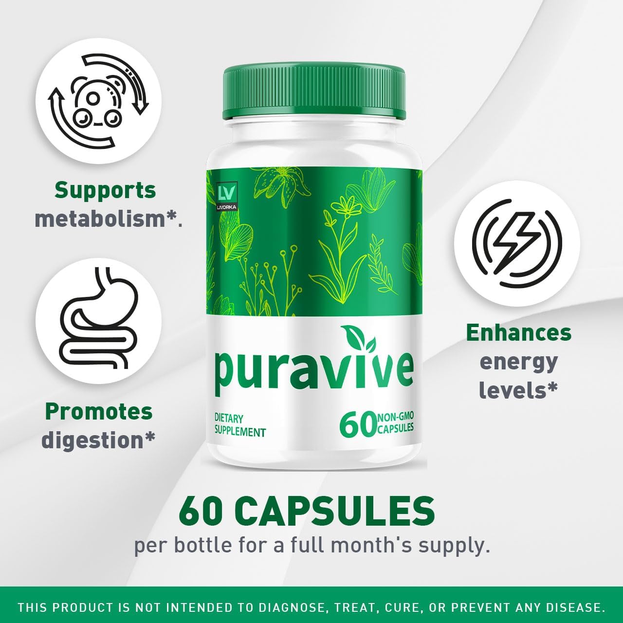 Puravive Weight Loss Capsules (5 Pack, 300 Capsules) - görsel 2