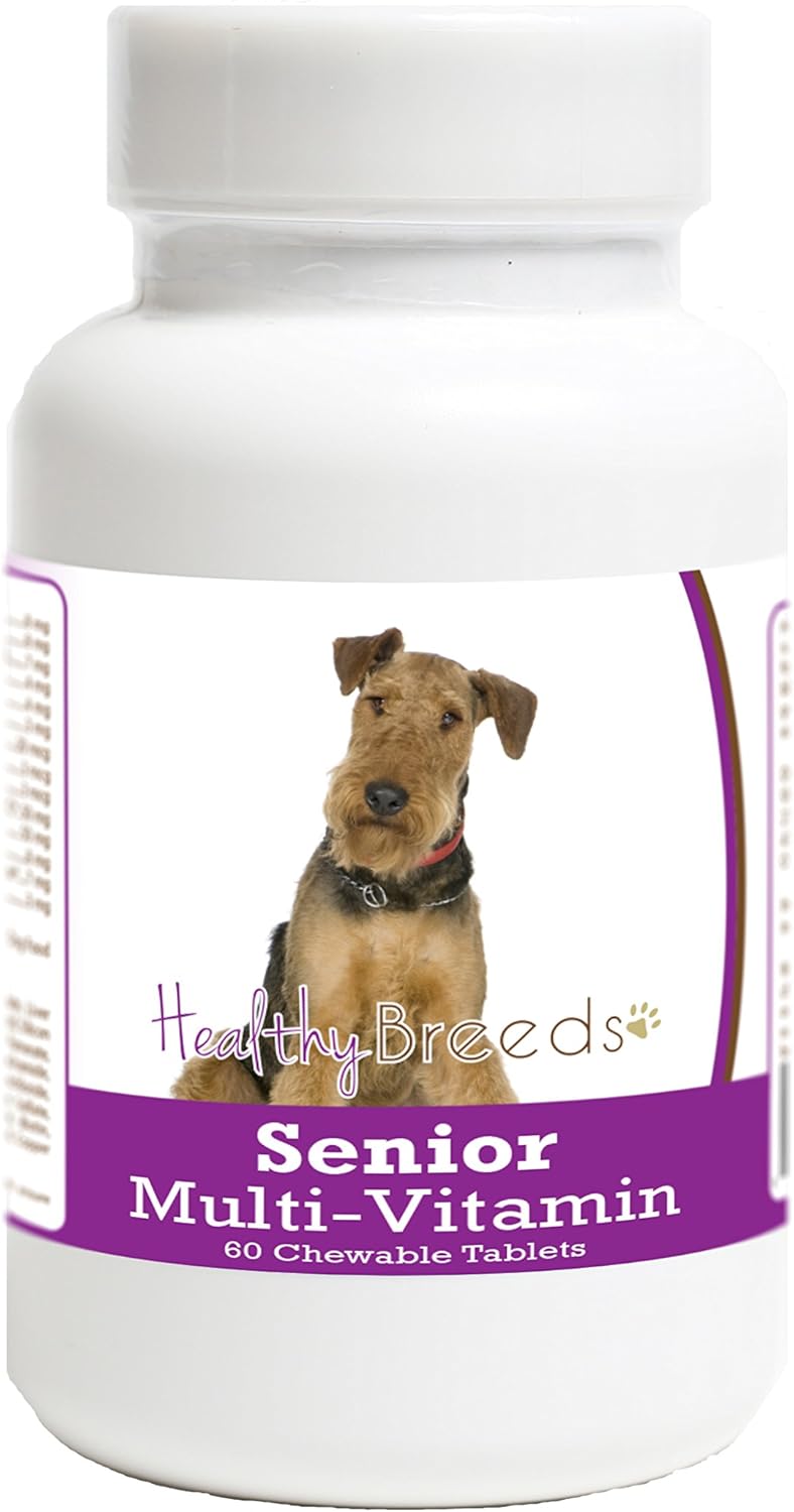 Healthy Breeds Airedale Terrier Senior Dog Multivitamin Tablets, 60 Count - görsel 1