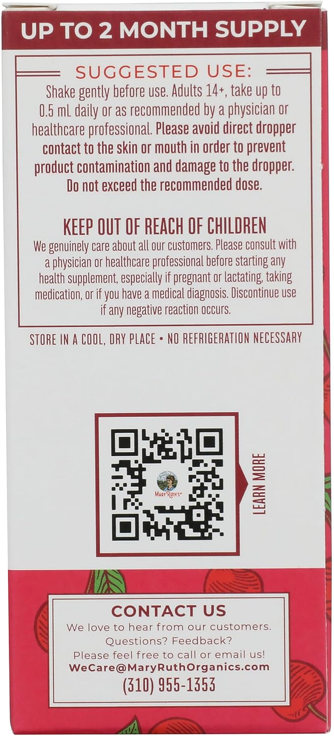 Mary Ruth's Vitamin B Complex Drops – Organic Tart Cherry, 30 ml - görsel 2