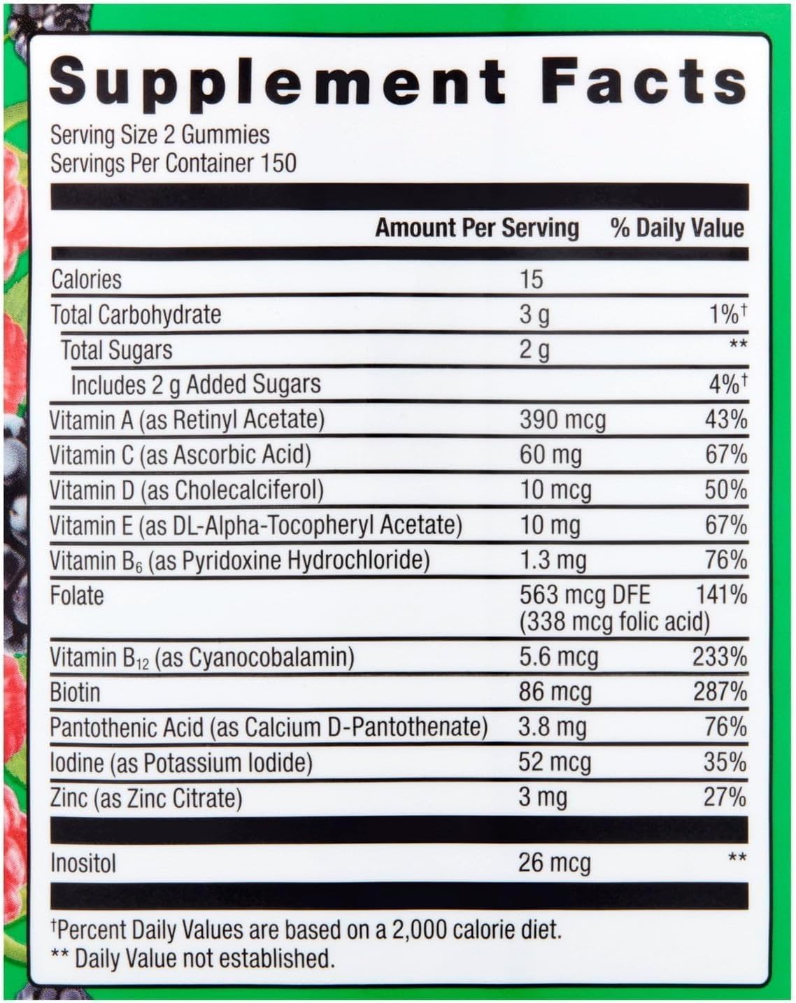 Equate Multivitamin Gummies for General Health, Natural Fruit, 300 Count - görsel 5