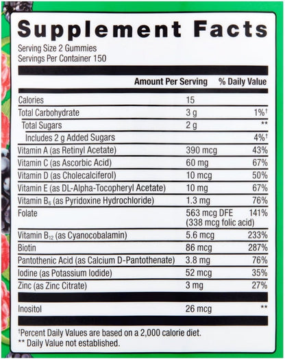 Equate Multivitamin Gummies for General Health, Natural Fruit, 300 Count