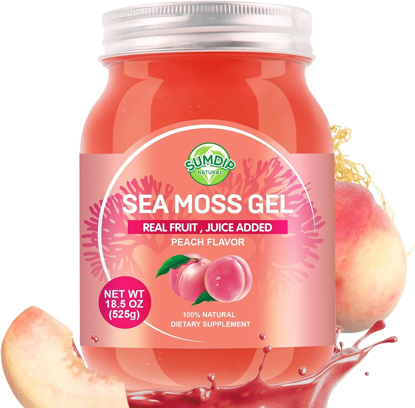 SumDIP 525 g Raw Wild-Harvested Irish Sea Moss Gel with Elderberry & Ginger - görsel 8