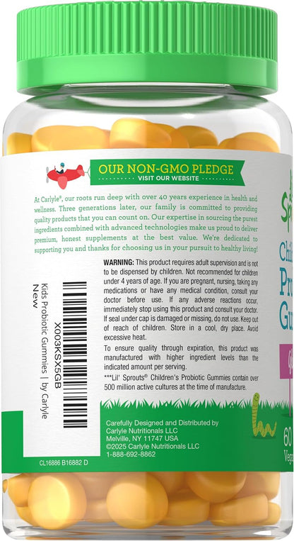 Carlyle Children's Probiotic Gummies - Tropical Flavour - 60 Count
