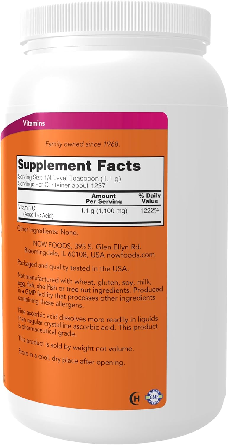 NOW Foods Vitamin C Crystals (Ascorbic Acid) - 1.36 kg - görsel 2