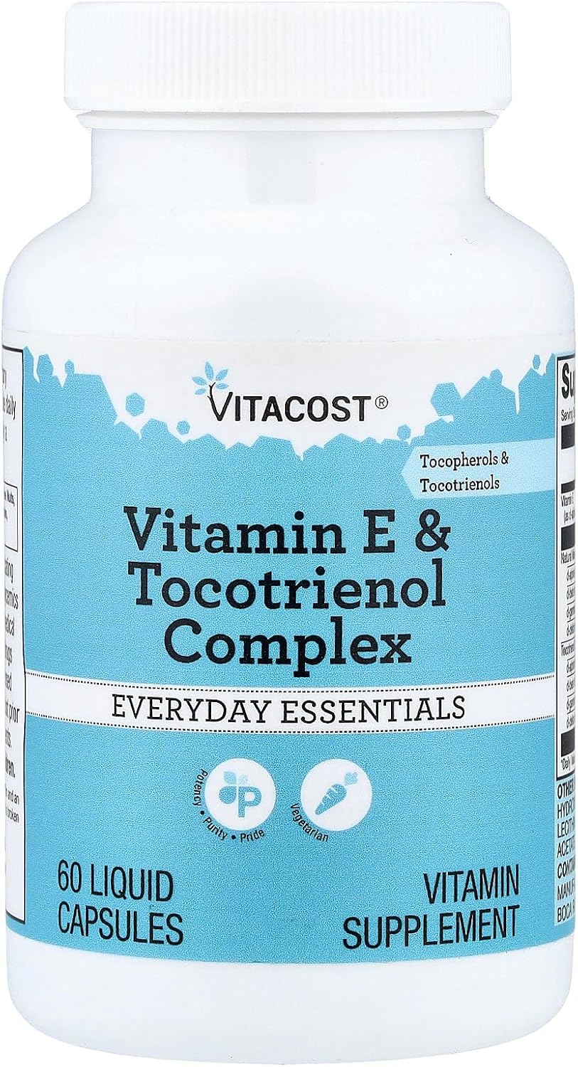 Vitacost Vitamin E & Tocotrienol Complex, 60 Liquid Capsules - görsel 1