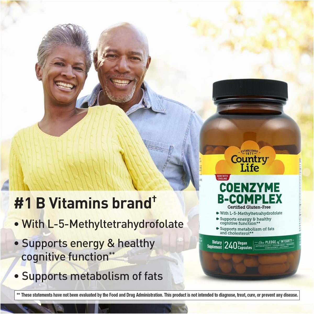 Country Life Coenzyme B-Complex with Methylfolate and B12, 240 Capsules - görsel 3