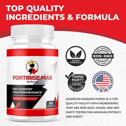 Fortirise Max - Maximum Strength Overall Wellbeing Support Supplement (60 Capsules)