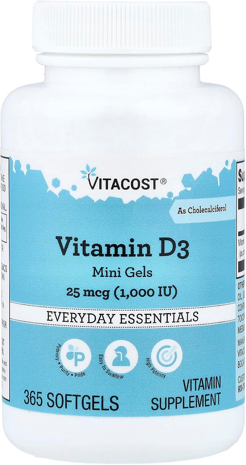 Vitacost Vitamin D3 (as Cholecalciferol) -- 2000 IU, 300 Capsules - görsel 3