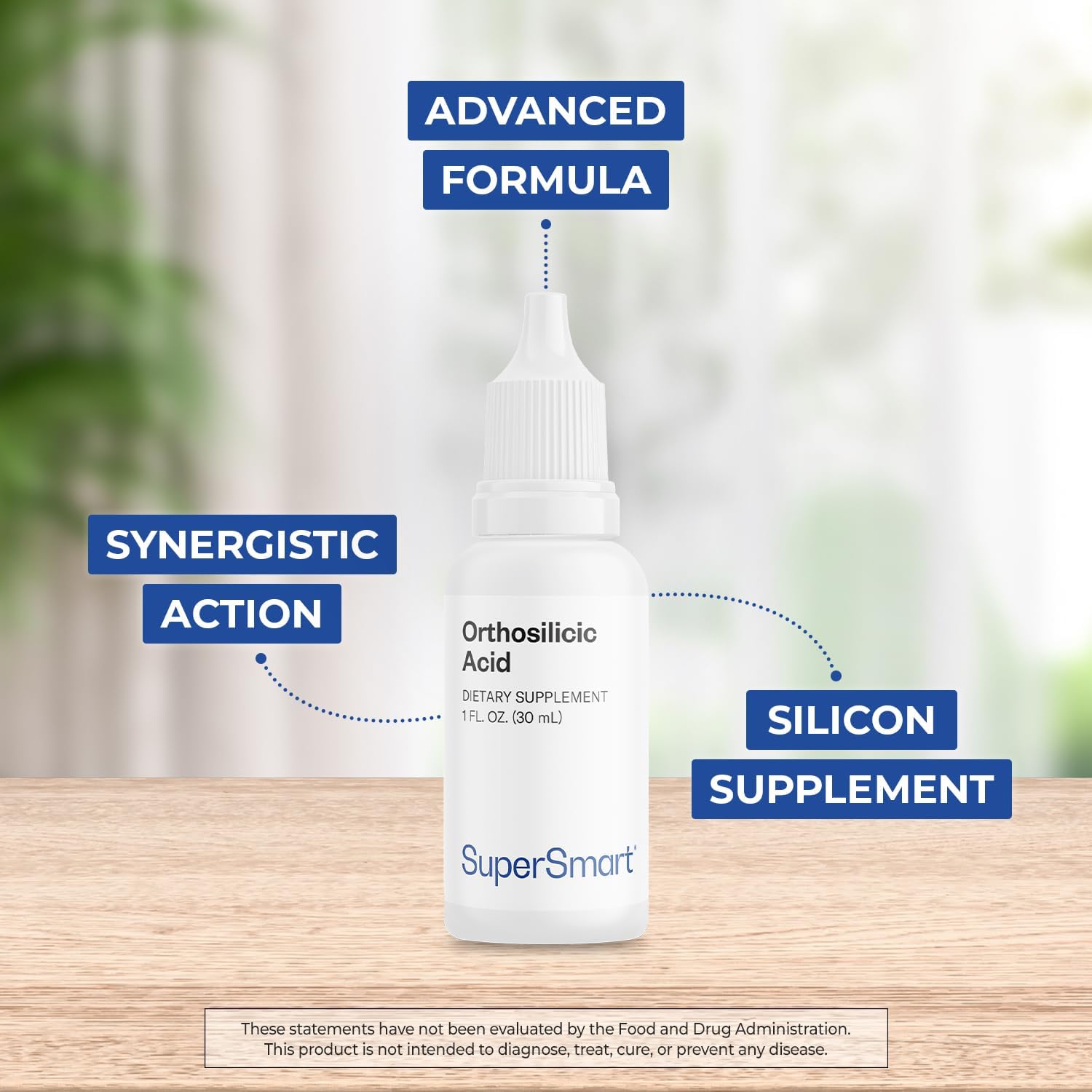 Supersmart Orthosilicic Acid (Advanced Formula) - Silicon Food Supplement with Minerals, Vitamins and Boron - Non-GMO & Gluten-free - 30 ml - görsel 3