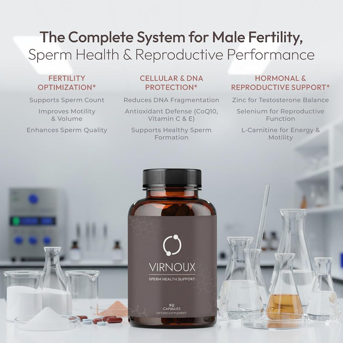 Virnoux Male Fertility Pre-Conception Vitamins – Sperm Health Support - görsel 4